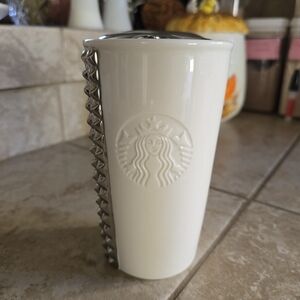2014 Starbucks Studded Ceramic Tumbler Mug Limited Edition 10oz